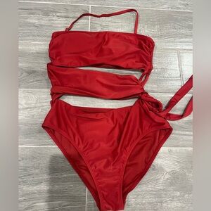 Target Red One Piece Swimsuit Classic Design